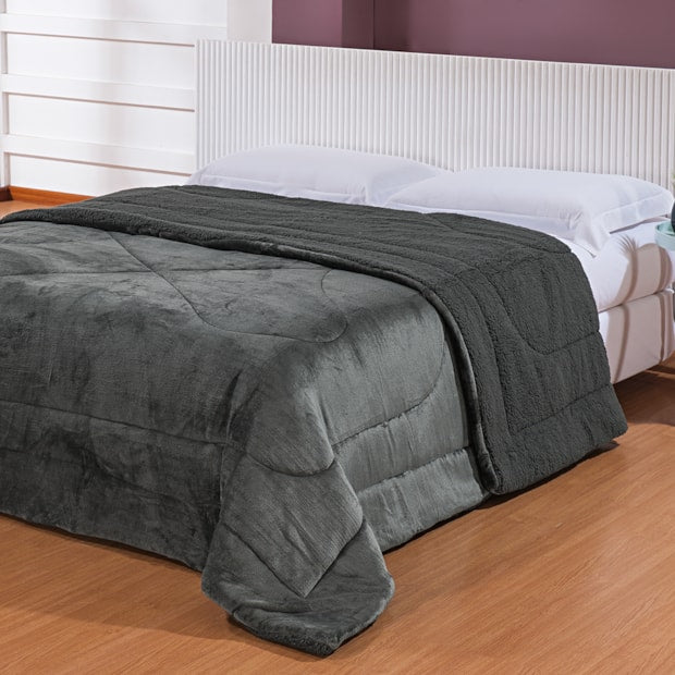 Coberdrom Capetown Liso Microfibra Sherpa Dupla Face