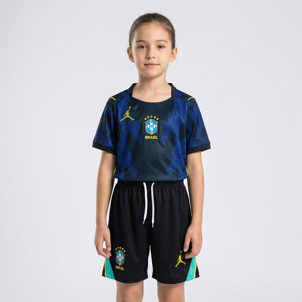 Conjunto Infantil Feminino Brasil 2026/27 Copa do Mundo II Torcedor