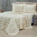 Kit Cobre Leito Bordado Mistral 3 Peças 100% Algodão Luxo