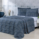 Kit Cobre Leito Bordado Mistral 3 Peças 100% Algodão Luxo