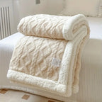 Cobertor Manta Glamour Casal Dupla Face com Sherpa