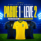 (Compre 1 Leve 2) Camisa Brasil 2026 - Torcedor Masculina - Linha Premium 1.1