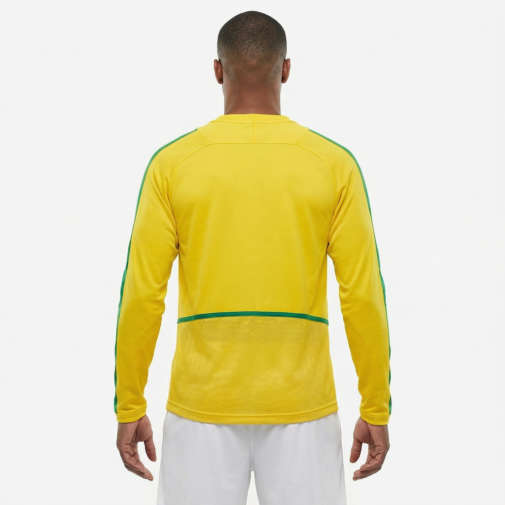 Camisa Brasil 2002 I Retrô Manga Longa Masculina