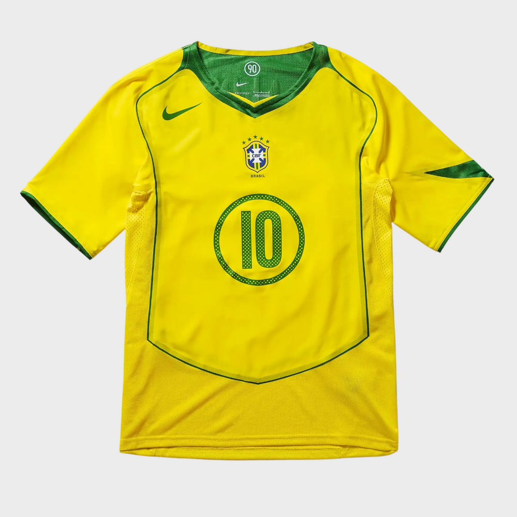 Camisa Seleção Brasileira I 2004 Reedição Total 90 - RONALDINHO 10