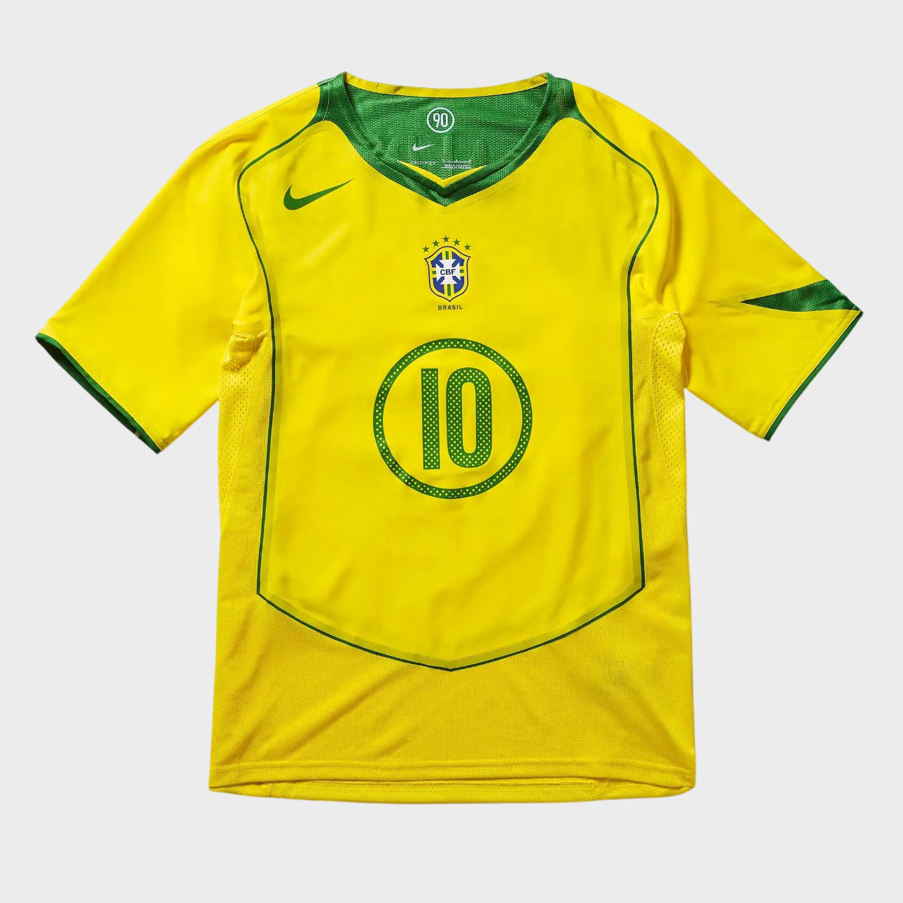 Camisa Seleção Brasileira I 2004 Reedição Total 90 - RONALDINHO 10