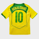 Camisa Seleção Brasileira I 2004 Reedição Total 90 - RONALDINHO 10
