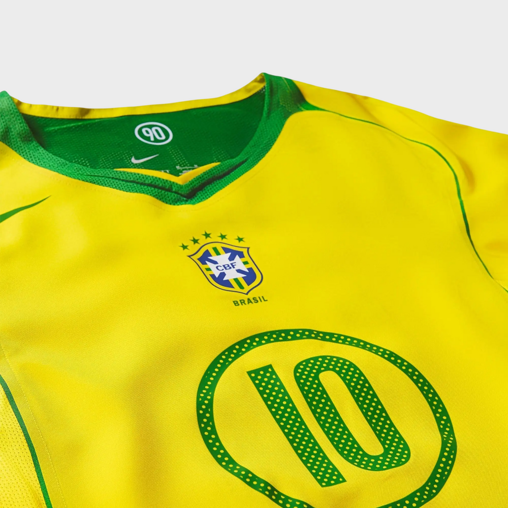Camisa Seleção Brasileira I 2004 Reedição Total 90 - RONALDINHO 10