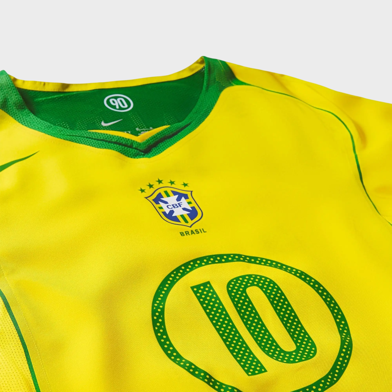 Camisa Seleção Brasileira I 2004 Reedição Total 90 - RONALDINHO 10